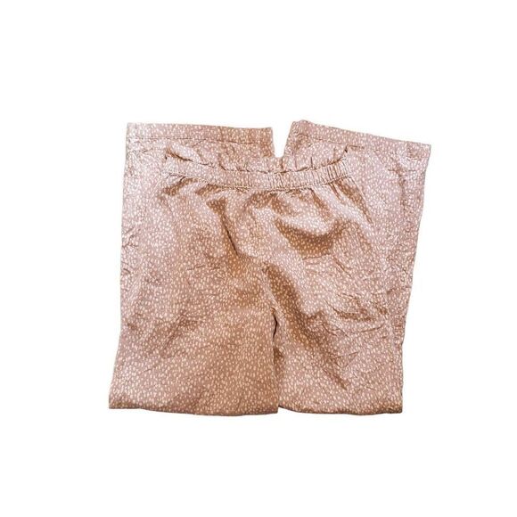 Express Linen Wide Leg Super High Rise Paperbag Pants Spotted Women's Medium - Picture 3 of 5